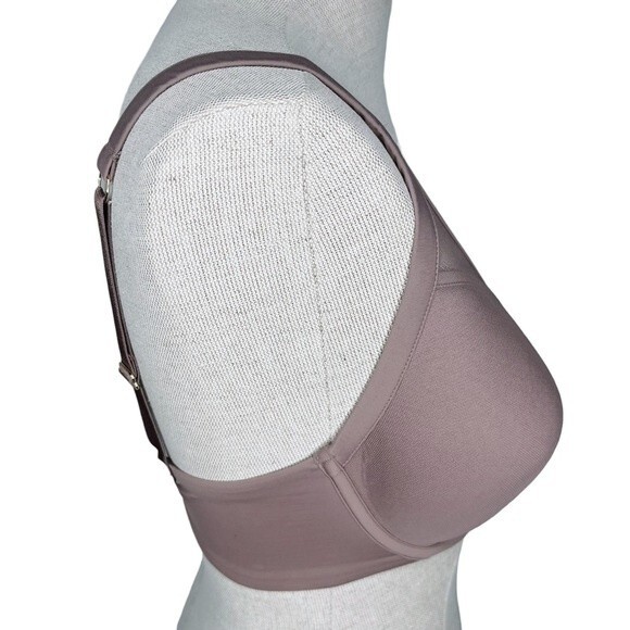 ThirdLove 24/7 Classic Contour Plunge Bra sz 32F * Uplift Taupe Mesh Overlay - Picture 5 of 6